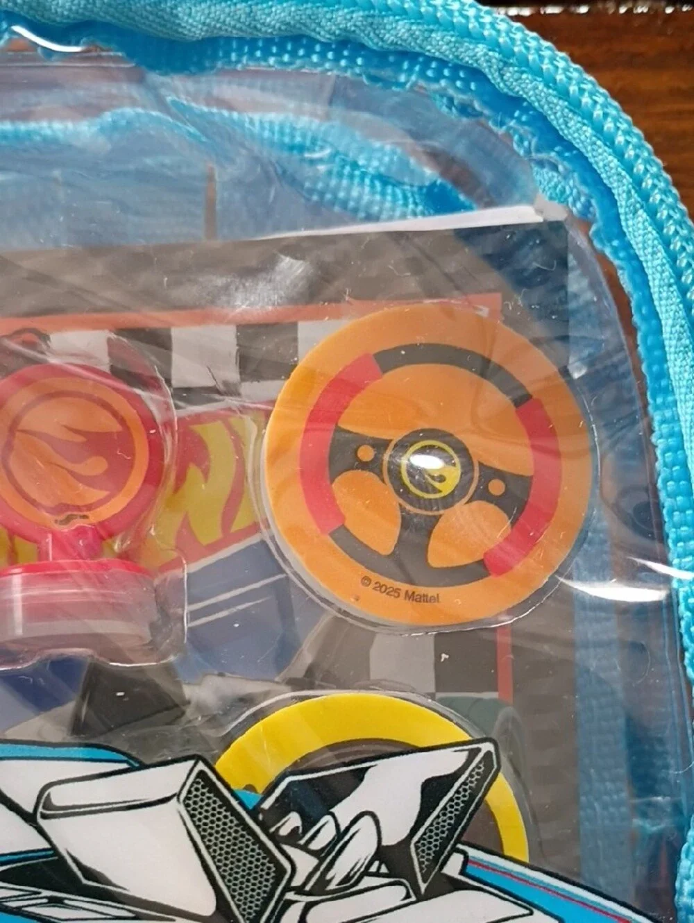 Hot Wheels Clear Toy Pouch with Blue Car Graphic